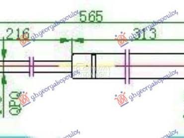 AMORTIZER GEPEK VRATA 5... za Opel Corsa B od 1997. do 2000. god.