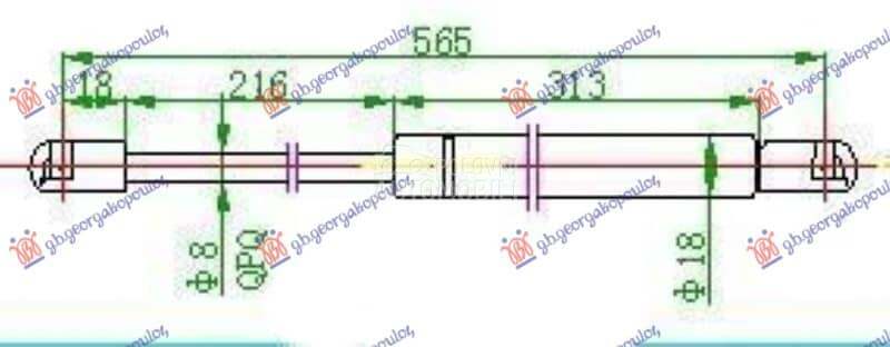 AMORTIZER GEPEK VRATA 5...