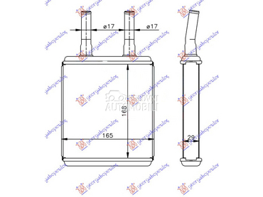 GREJAC KABINE (168x165) za Hyundai Lantra od 1995. do 1998. god.