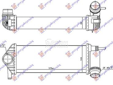HLADNJAK INTERKULERA 1.2 TCE B za Renault Kangoo od 2008. do 2013. god.