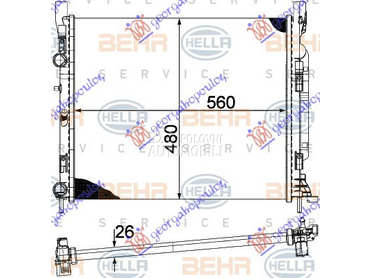 HLADNJAK MOTORA 1.6i 16V 1.5DC za Nissan Nv200 od 2019. do 2025. god.