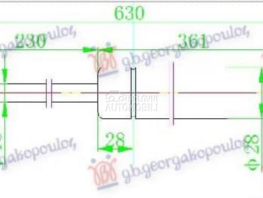 AMORTIZER GEPEK VRATA 625... za Peugeot Partner od 2015. do 2019. god.