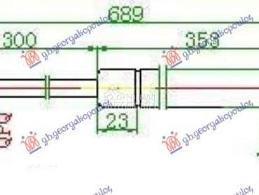 AMORTIZER HAUBE 200 njutna za Peugeot 406 od 1996. do 2005. god.