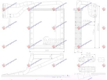GREJAC KABINE (149x207x26) za Ford Transit Connect od 2018. do 2023. god.