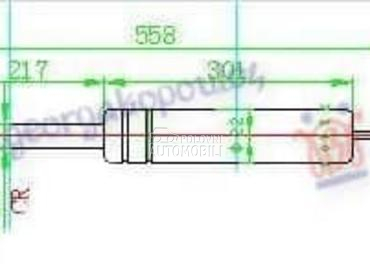 AMORTIZER GEPEK VRATA 450... za Mazda 5 od 2005. do 2010. god.