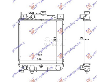 HLADNJAK MOTORA 1.6i 16V... za Suzuki Swift od 1990. do 1992. god.