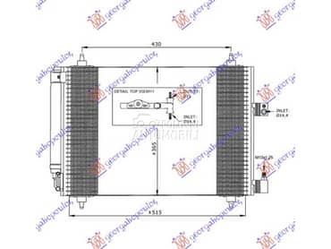 HLADNJAK KLIME BENZIN/DIZEL za Citroen C5 od 2008. do 2016. god.