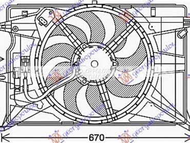 VENTILATOR KOMPLET za Jeep Renegade za 2018. god.