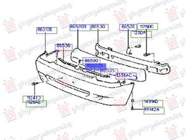 SINA PREDNJEG BRANIKA GORNJA ( za Hyundai Accent od 1994. do 1997. god.
