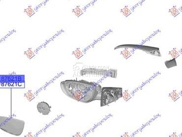 STAKLO RETROVIZORA SA... za Hyundai i20 od 2020. do 2024. god.