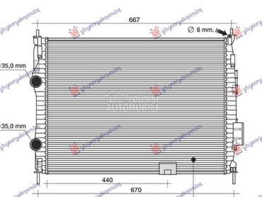 HLADNJAK MOTORA 2.0 BENZIN (AU za Nissan Qashqai od 2007. do 2010. god.
