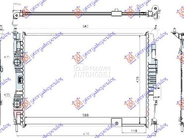 HLADNJAK MOTORA 1.6 BENZIN (59 za Nissan Qashqai od 2007. do 2010. god.