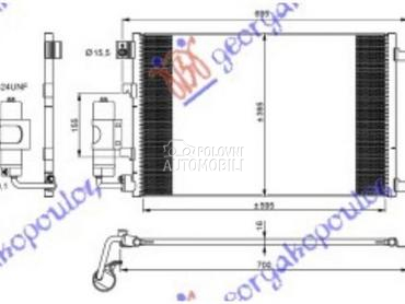 HLADNJAK KLIME BENZIN (600x385 za Nissan Qashqai od 2010. do 2013. god.