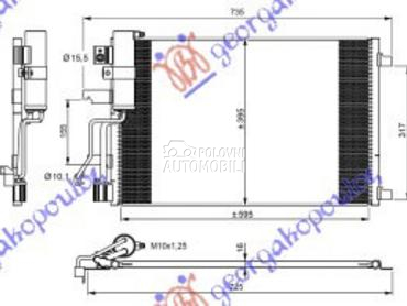 HLADNJAK KLIME DCi (610x390) za Nissan Qashqai od 2007. do 2010. god.
