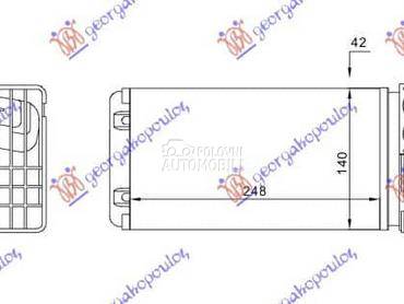 GREJAC KABINE (248x140) za Peugeot 307 od 2001. do 2005. god.