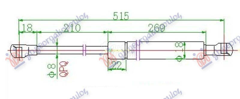 AMORTIZER GEPEK VRATA (515L-35