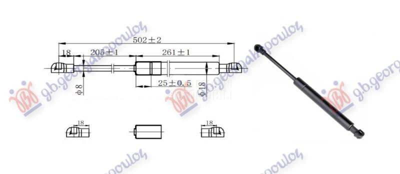AMORTIZER GEPEK VRATA (QASHQAI