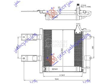 HLADNJAK KLIME BENZIN za Volkswagen Lupo od 1998. do 2005. god.