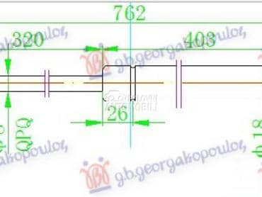 AMORTIZER HAUBE 340 njutna za Audi A5 od 2007. do 2011. god.