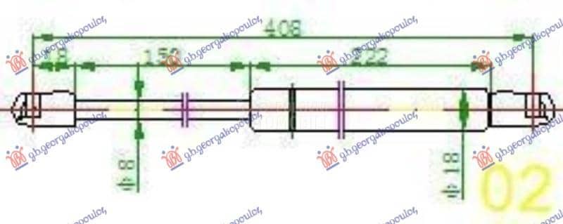 AMORTIZER GEPEK VRATA 310...