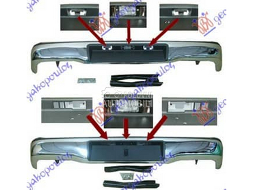 ZADNJI BRANIK HROM za Toyota Hilux od 2012. do 2015. god.