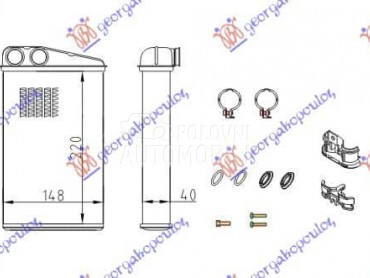 GREJAC KABINE (234x157) za Renault Megane od 2003. do 2006. god.