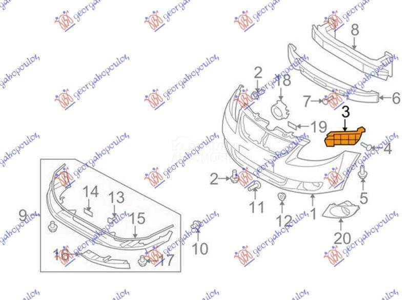 NOSAC PREDNJEG BRANIKA GORNJI