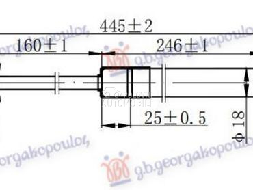 AMORTIZER GEPEK VRATA (440L-42 za Suzuki SX4 od 2007. do 2013. god.
