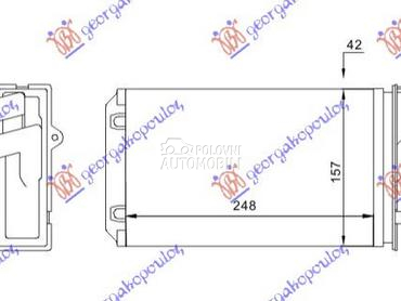 GREJAC KABINE (248x157) -99 (T za Peugeot 405 od 1987. do 1993. god.