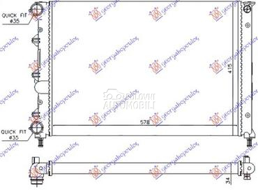 HLADNJAK MOTORA 1.6 16v... za Alfa Romeo 147 od 2000. do 2010. god.
