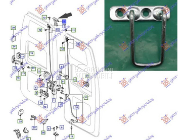 BRAVA GEPEK VRATA GORNJA Desno za Ford Transit Connect od 2000. do 2006. god.