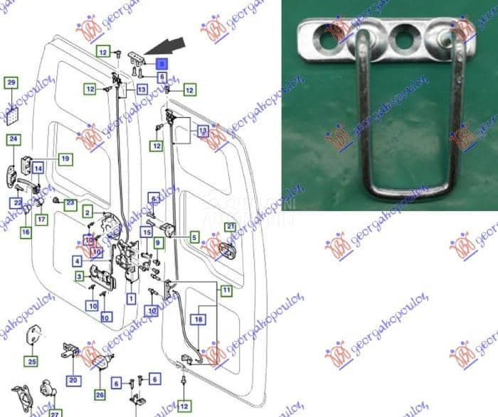 BRAVA GEPEK VRATA GORNJA Desno