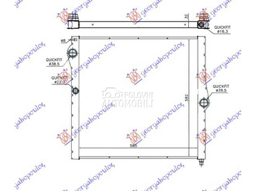HLADNJAK MOTORA 4.4 M... za BMW X6 od 2014. do 2019. god.