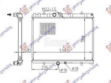 HLADNJAK MOTORA 2.0i 16V () za Citroen C5 od 2004. do 2008. god.