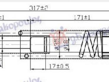 AMORTIZER GEPEK VRATA (SA SPOL za Volkswagen Touareg od 2003. do 2010. god.