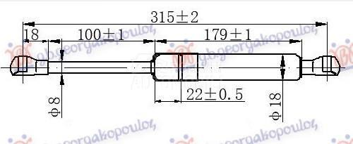 AMORTIZER GEPEK STAKLA (315L-5