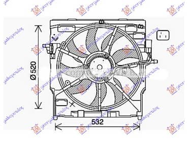 VENTILATOR KOMPLET za BMW X6 od 2008. do 2014. god.