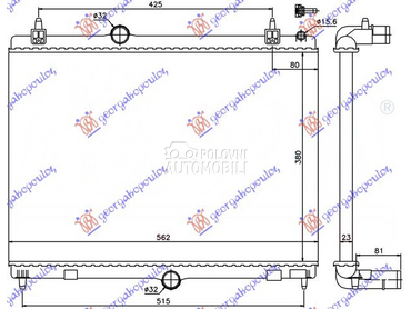 HLADNJAK MOTORA 1.6 THP-VTI BE za Citroen C5 od 2008. do 2016. god.
