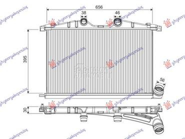 HLADNJAK INTERKULERA 2.2-3.0 D za Citroen C5 od 2008. do 2016. god.