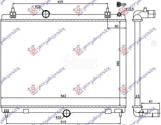 HLADNJAK MOTORA 1.6 THP-VTI BE