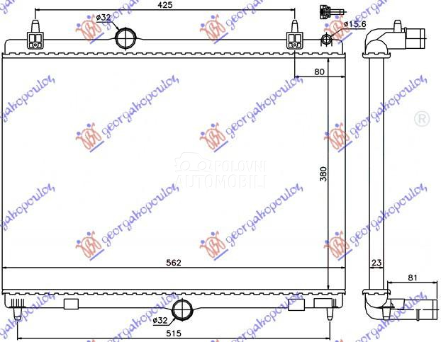 HLADNJAK MOTORA 1.6 THP-VTI BE
