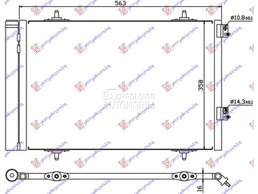 HLADNJAK KLIME 1.6 THP BENZIN za Citroen C5 od 2008. do 2016. god.