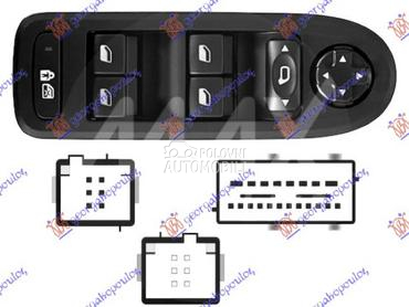 PREKIDAC U PREDNJIM VRATIMA (4 za Citroen C5 od 2008. do 2016. god.