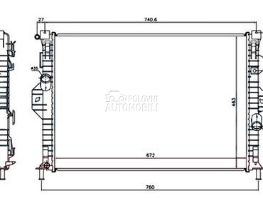 HLADNJAK MOTORA 2.5 TURBO BENZ za Ford Kuga od 2008. do 2013. god.