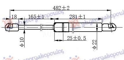 AMORTIZER GEPEK VRATA 750...