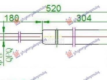 AMORTIZER GEPEK VRATA 665... za Nissan Primera od 1996. do 1999. god.