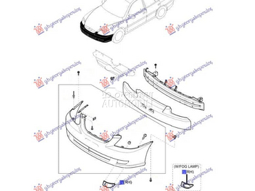 RESETKA PREDNJEG BRANIKA Levo za Kia Rio od 2002. do 2005. god.