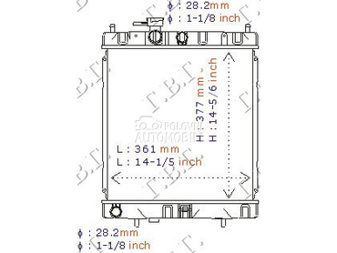 HLADNJAK MOTORA 1.0/1.3/1.4CC za Nissan Micra od 1998. do 2000. god.