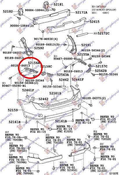 NOSAC ZADNJEG BRANIKA BOCNI PL