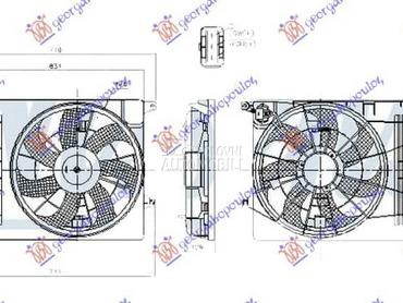 VENTILATOR KOMPLET za Hyundai Tucson od 2010. do 2015. god.